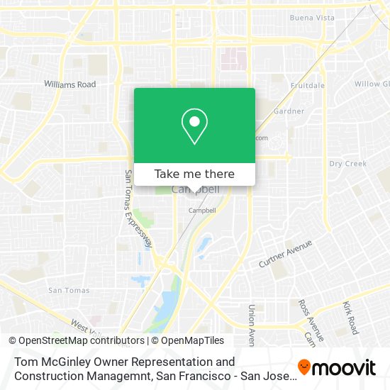 Tom McGinley Owner Representation and Construction Managemnt map