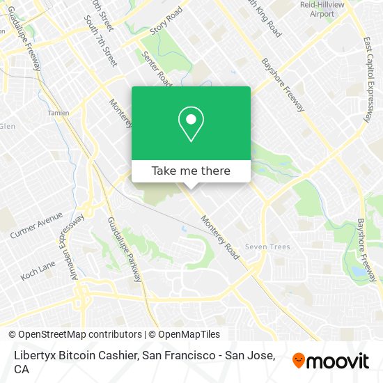 Mapa de Libertyx Bitcoin Cashier