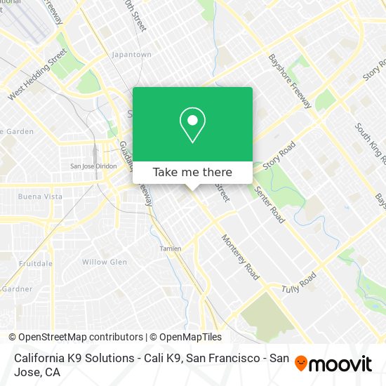 Mapa de California K9 Solutions - Cali K9