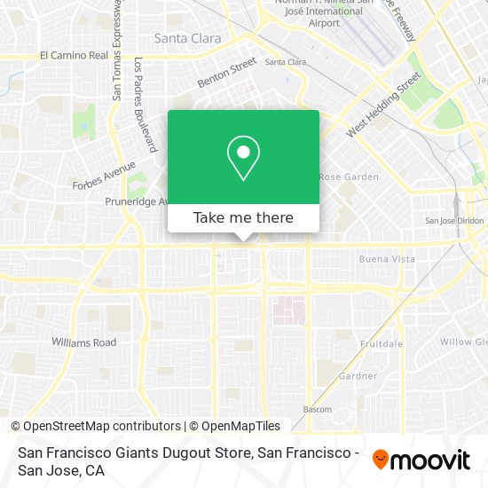 San Francisco Giants Dugout Store map