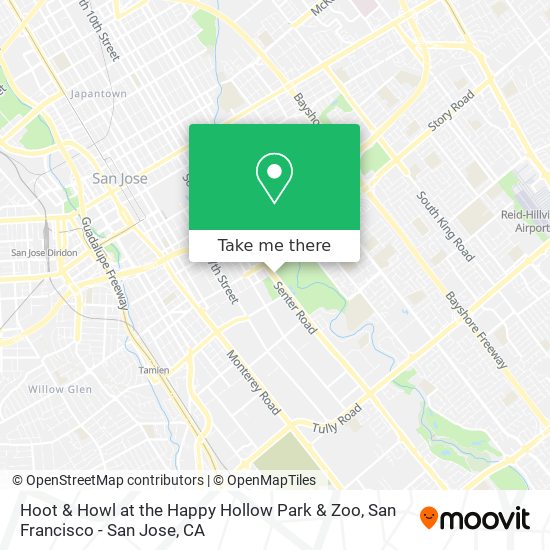 Mapa de Hoot & Howl at the Happy Hollow Park & Zoo