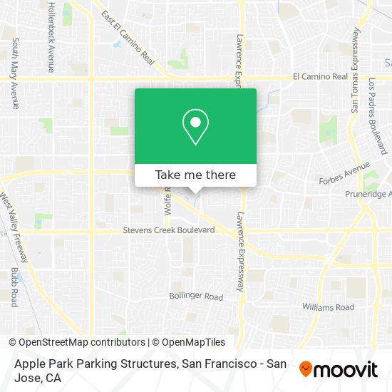 Apple Park Parking Structures map