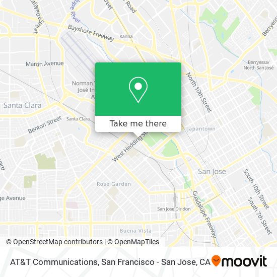 Mapa de AT&T Communications