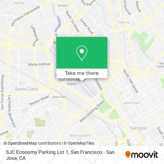 SJC Economy Parking Lot 1 map