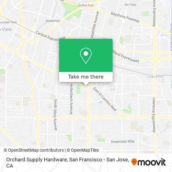 Mapa de Orchard Supply Hardware