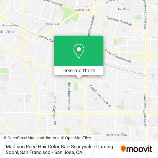 Madison Reed Hair Color Bar- Sunnyvale - Coming Soon! map