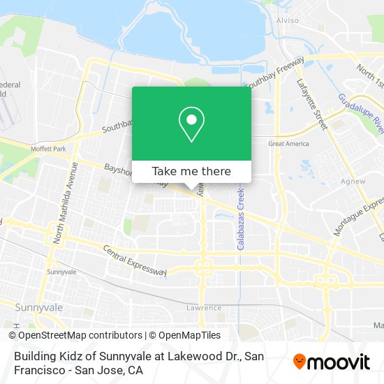 Building Kidz of Sunnyvale at Lakewood Dr. map