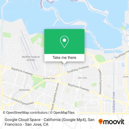 Google Cloud Space - California (Google Mp4) map