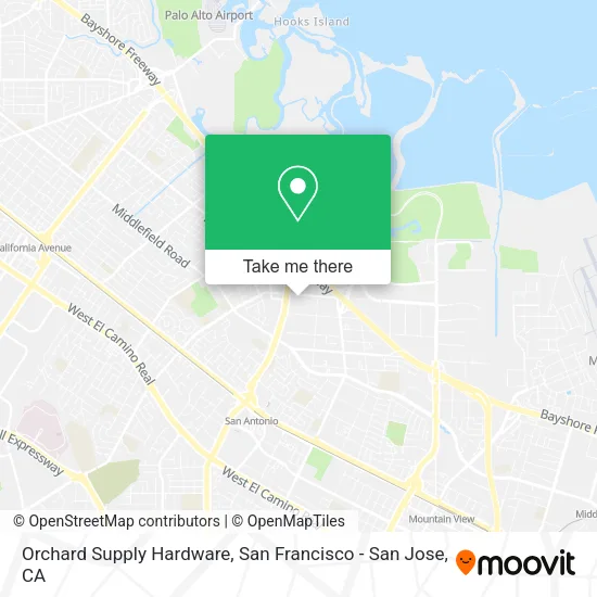 Mapa de Orchard Supply Hardware