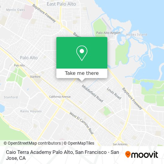 Caio Terra Academy Palo Alto map