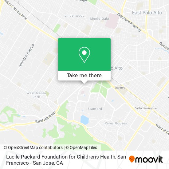 Mapa de Lucile Packard Foundation for Children's Health