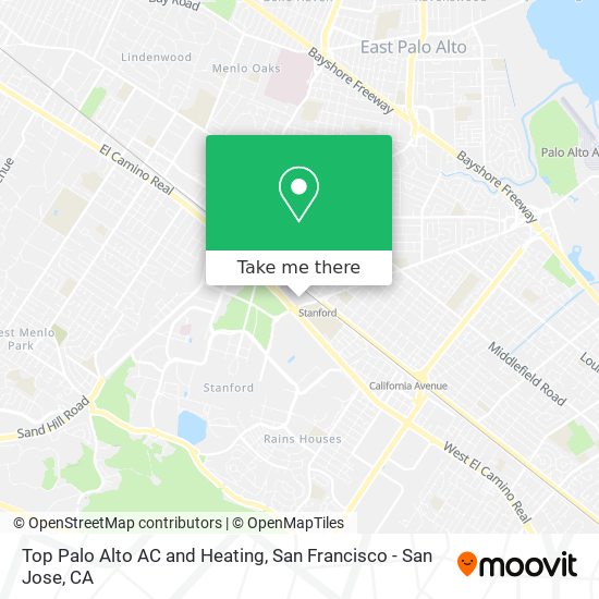 Mapa de Top Palo Alto AC and Heating