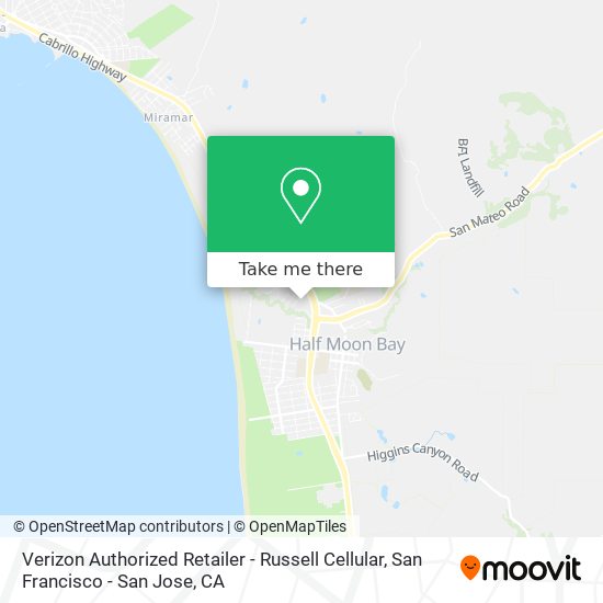 Verizon Authorized Retailer - Russell Cellular map