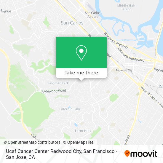 Mapa de Ucsf Cancer Center Redwood City