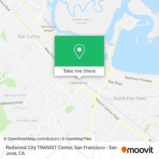 Redwood City TRANSIT Center map