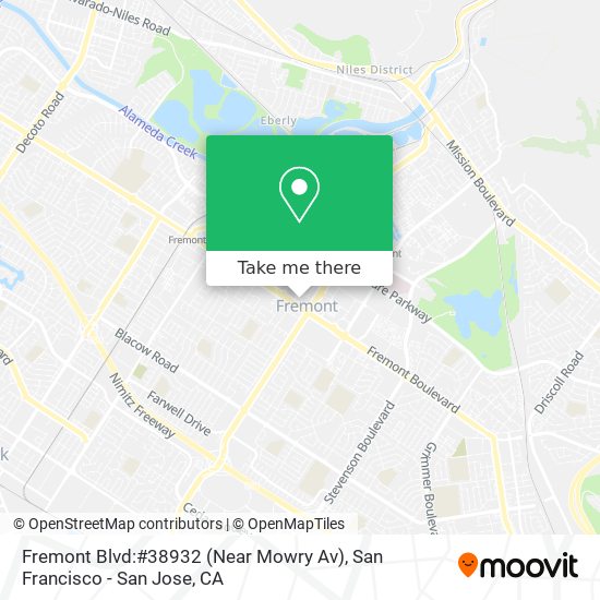 Mapa de Fremont Blvd:#38932 (Near Mowry Av)