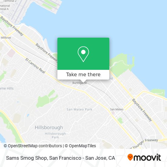 Mapa de Sams Smog Shop