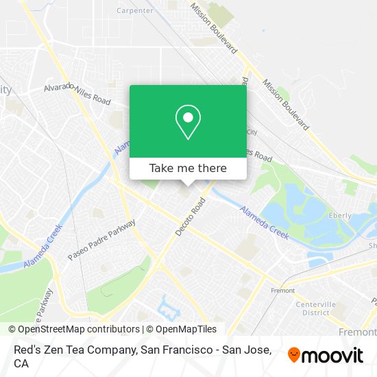 Red's Zen Tea Company map