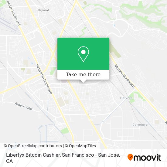 Libertyx Bitcoin Cashier map