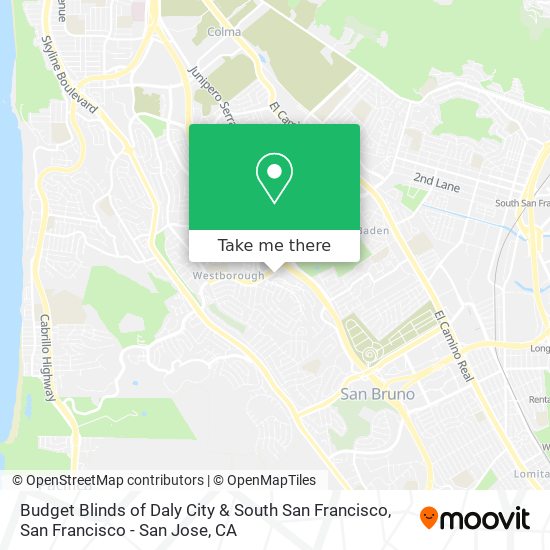 Budget Blinds of Daly City & South San Francisco map