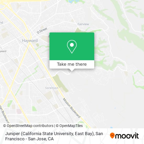 Juniper (California State University, East Bay) map