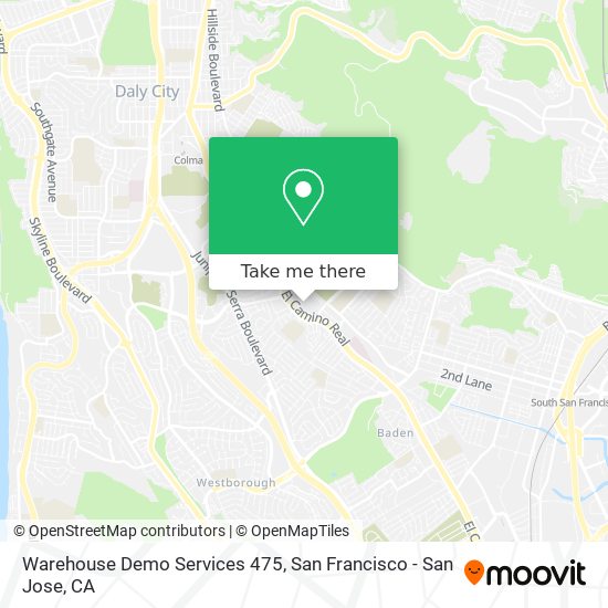 Mapa de Warehouse Demo Services 475