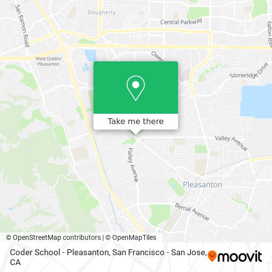 Coder School - Pleasanton map