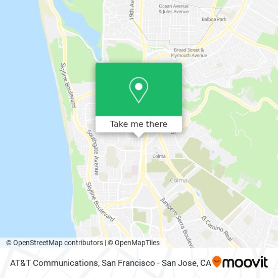 AT&T Communications map