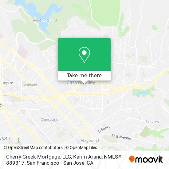 Mapa de Cherry Creek Mortgage, LLC, Karim Arana, NMLS# 889317