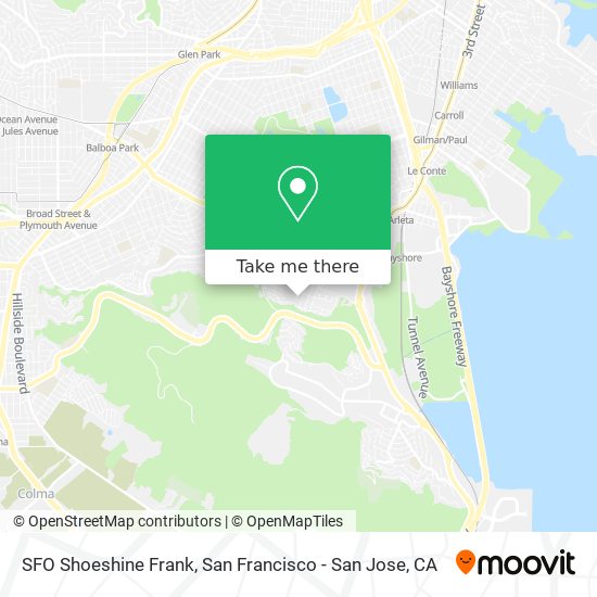 SFO Shoeshine Frank map