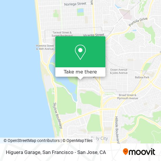 Higuera Garage map