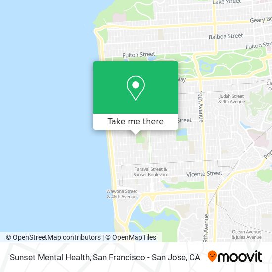 Sunset Mental Health map