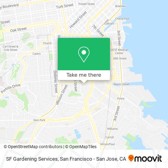 Mapa de SF Gardening Services
