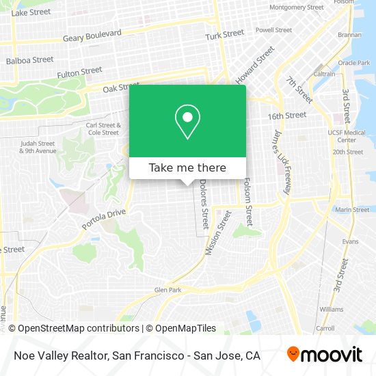 Noe Valley Realtor map