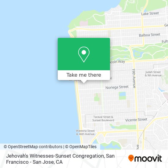 Jehovah's Witnesses-Sunset Congregation map