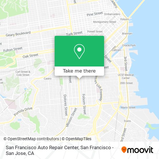 Mapa de San Francisco Auto Repair Center