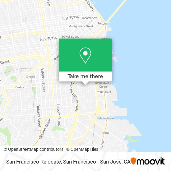 San Francisco Relocate map