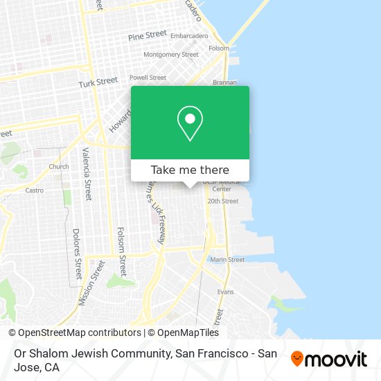 Or Shalom Jewish Community map