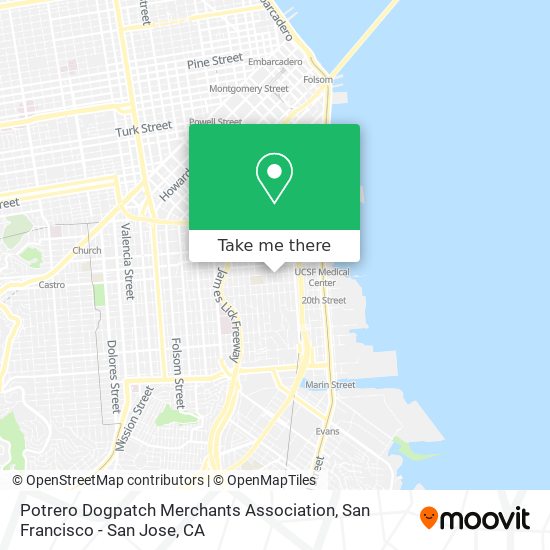 Mapa de Potrero Dogpatch Merchants Association