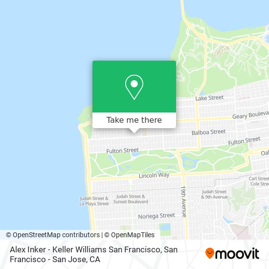 Mapa de Alex Inker - Keller Williams San Francisco