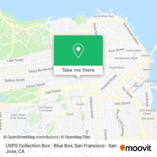 USPS Collection Box - Blue Box map