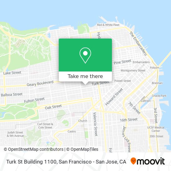 Mapa de Turk St Building 1100