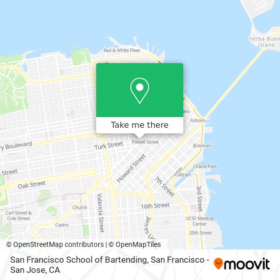 San Francisco School of Bartending map