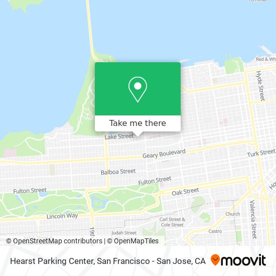 Hearst Parking Center map