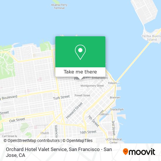 Orchard Hotel Valet Service map