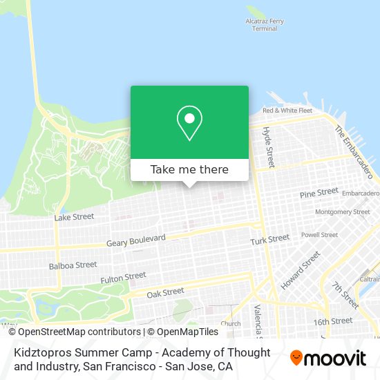 Kidztopros Summer Camp - Academy of Thought and Industry map