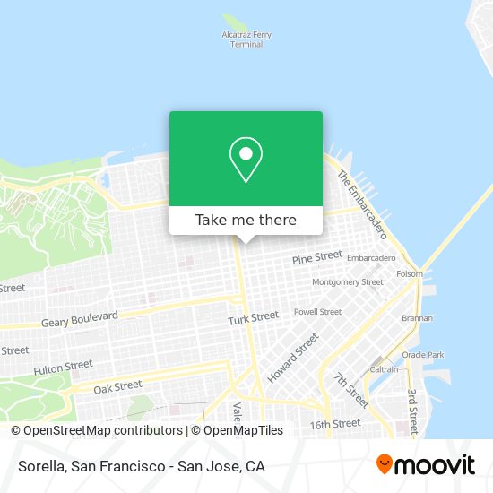 How to get to Sorella in Nob Hill, Sf by Bus, BART or Train?