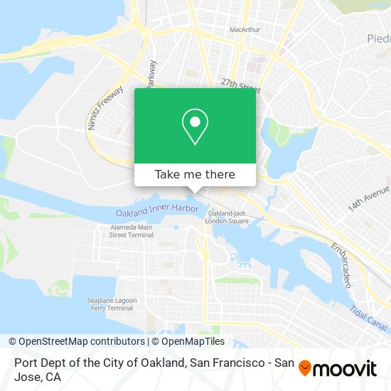 Port Dept of the City of Oakland map