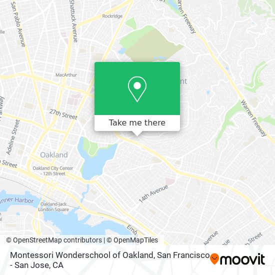 Mapa de Montessori Wonderschool of Oakland