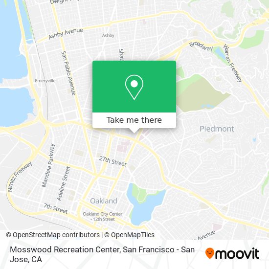 Mapa de Mosswood Recreation Center